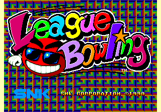 League Bowling title screen for Neo Geo
